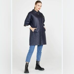 Navy Blue Quilted Puffer Coat or Jacket Plus Size 24